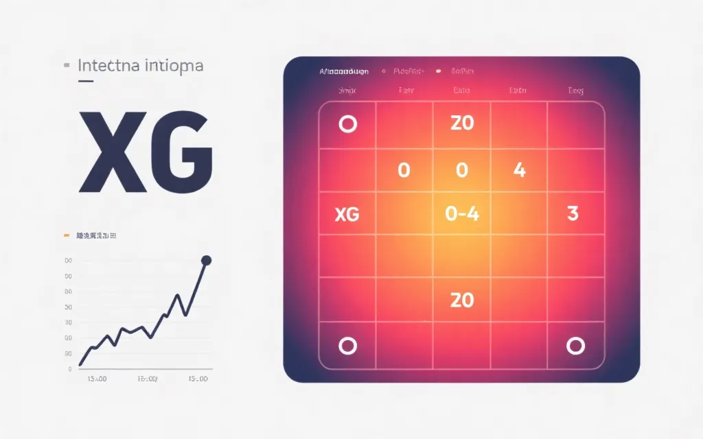 二维比分概率热力图示意：横轴客队进球，纵轴主队进球，颜色越深概率越高